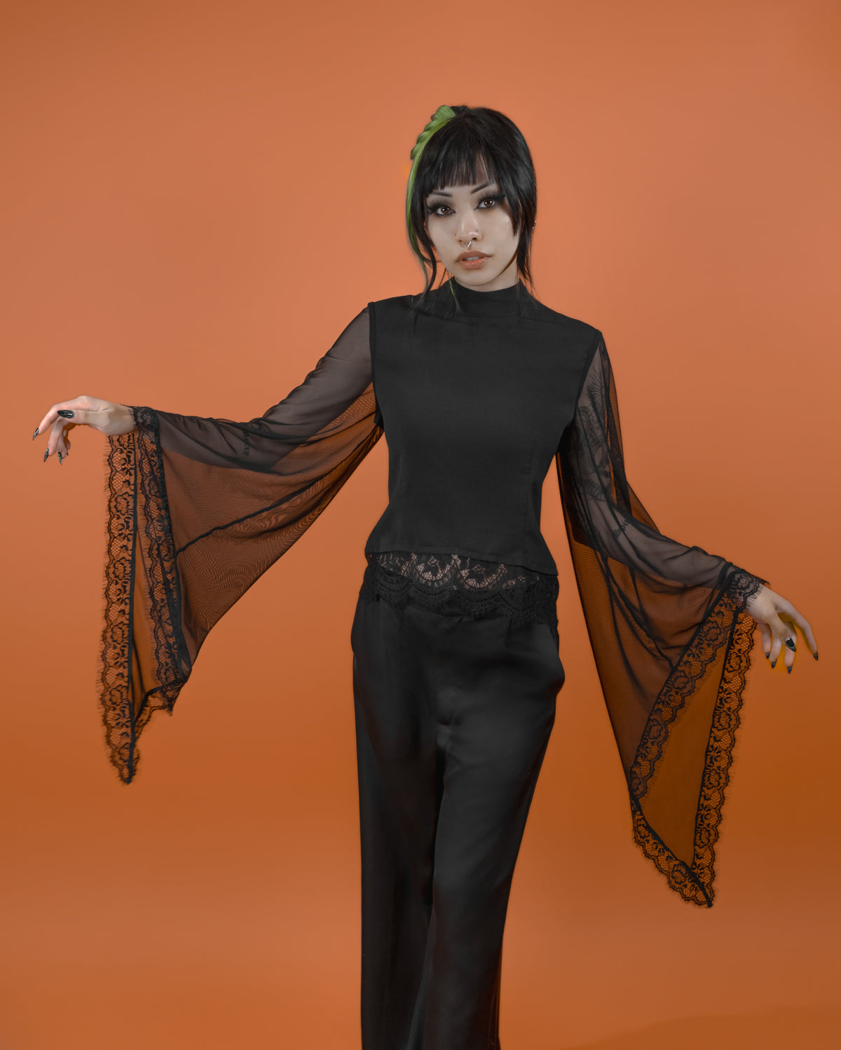 Dramatic Bell Sleeve Pair - Sky High