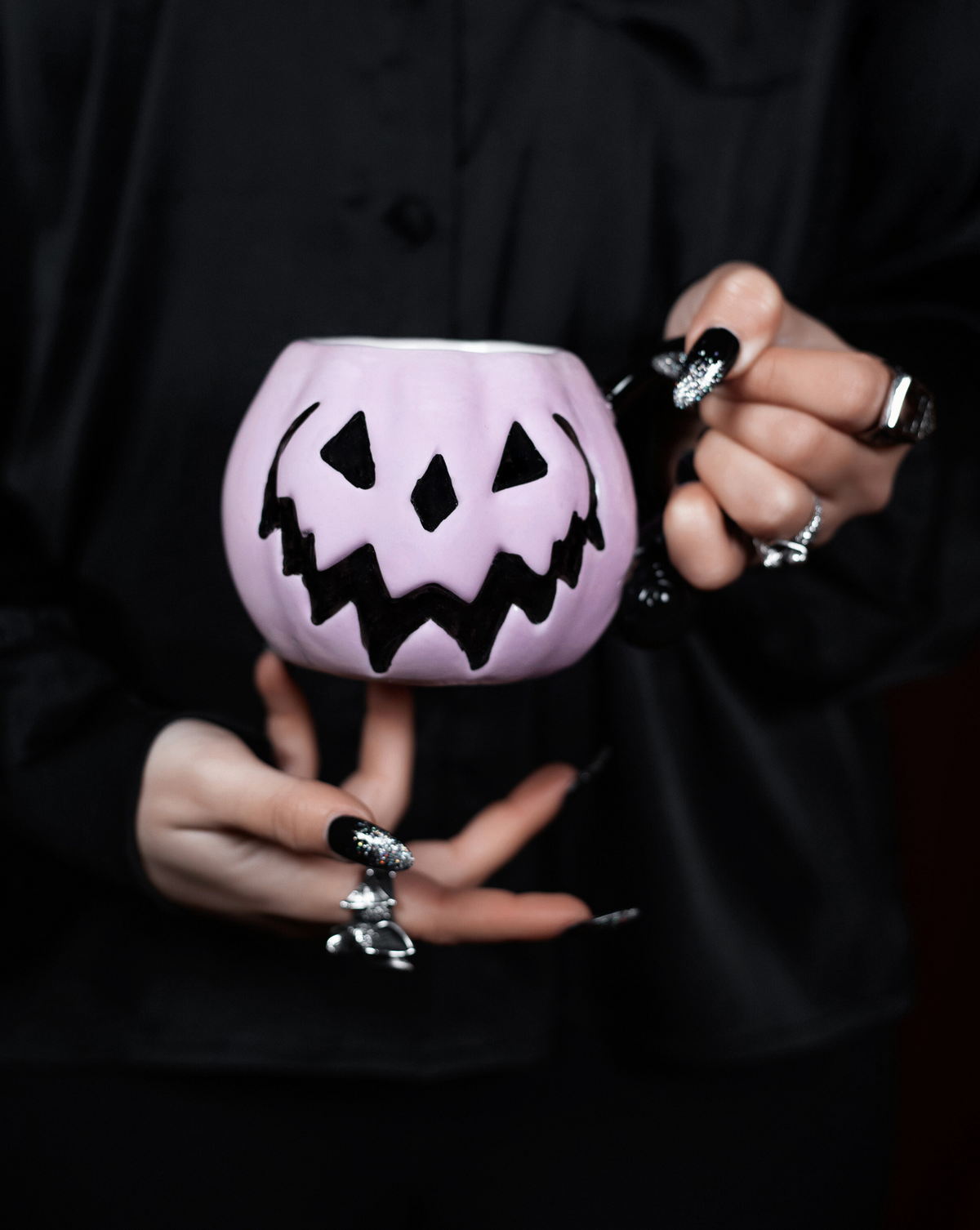 Peculiar Pink Pumpkin | Haunted Hallows Mug | Lively Ghosts