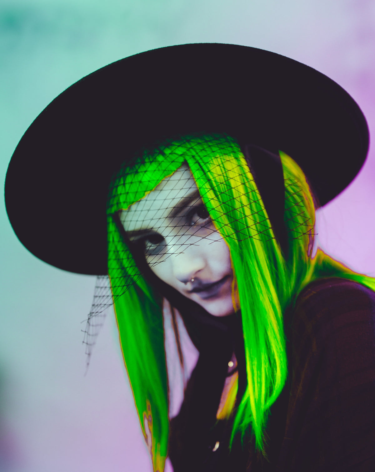 Black | Lively Ghosts Veiled Hat | Lively Ghosts display picture 1