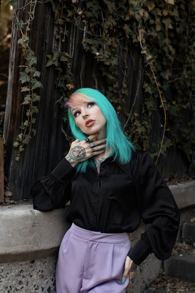 Raven Button Raven Button Down Shirt | Lively Ghosts
