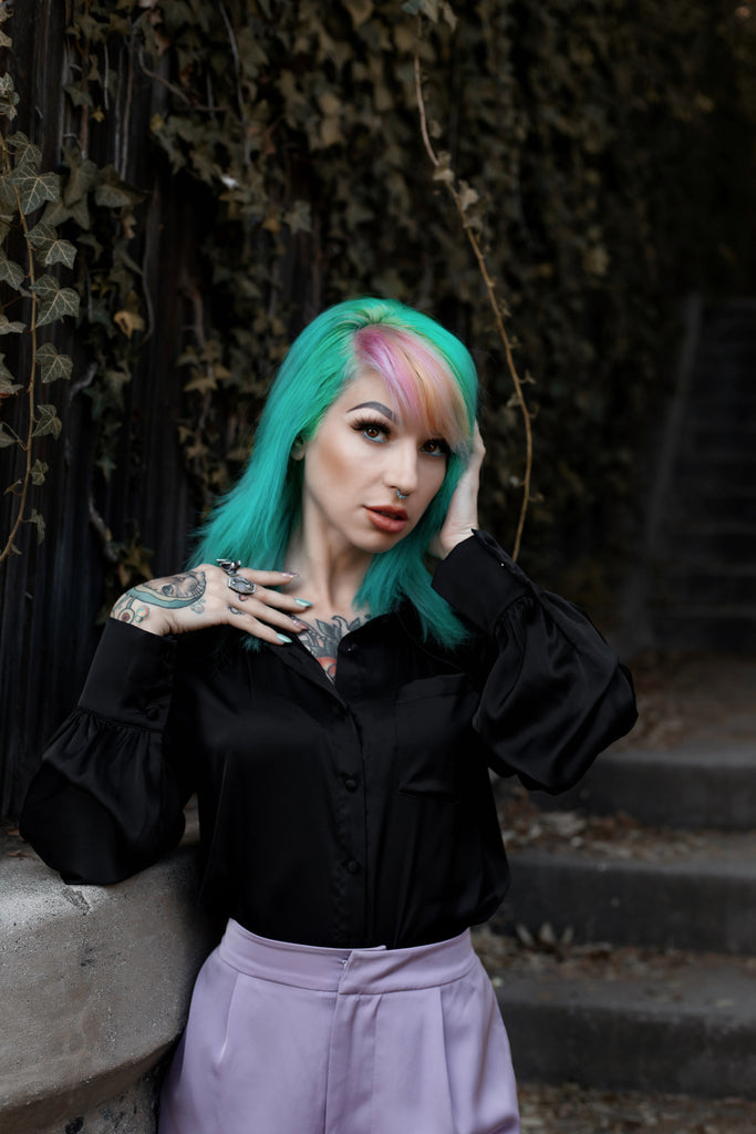 Raven Button Raven Button Down Shirt | Lively Ghosts