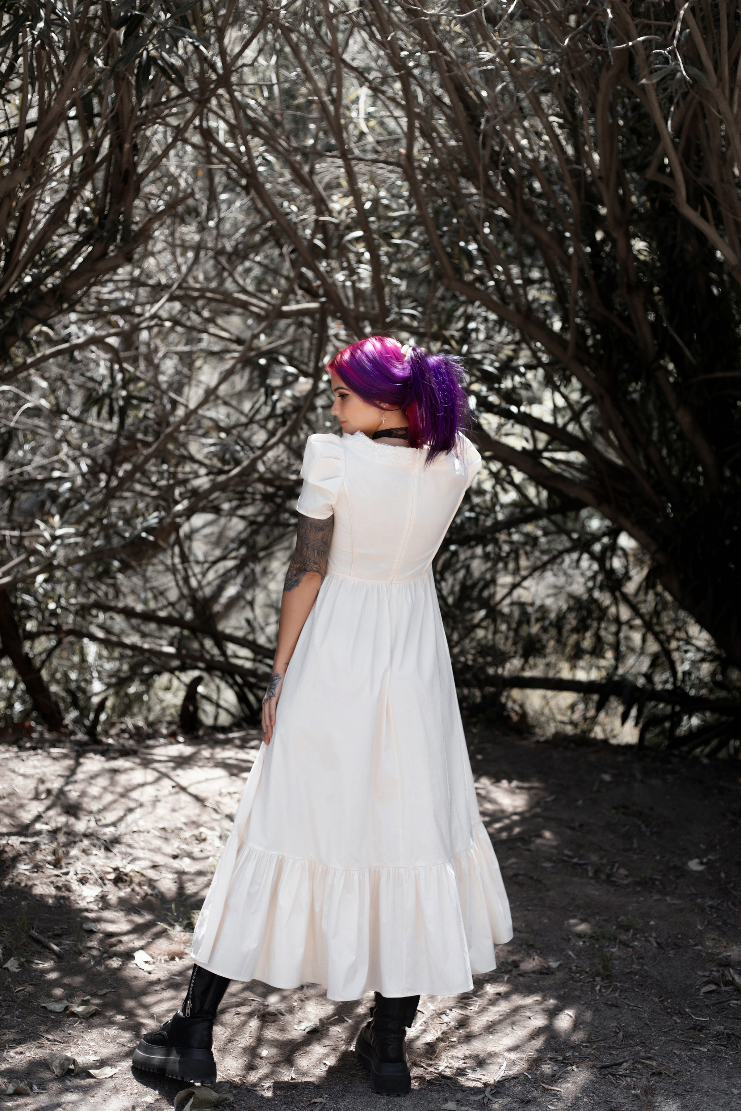 ghost ivory dress FIG :: Ivory ghost print organza, draped in @georgiayoungcouture signature asymmetrical style. A structured bodice follows the feminine form and creates a beautiful silhouette, Exclusively available
