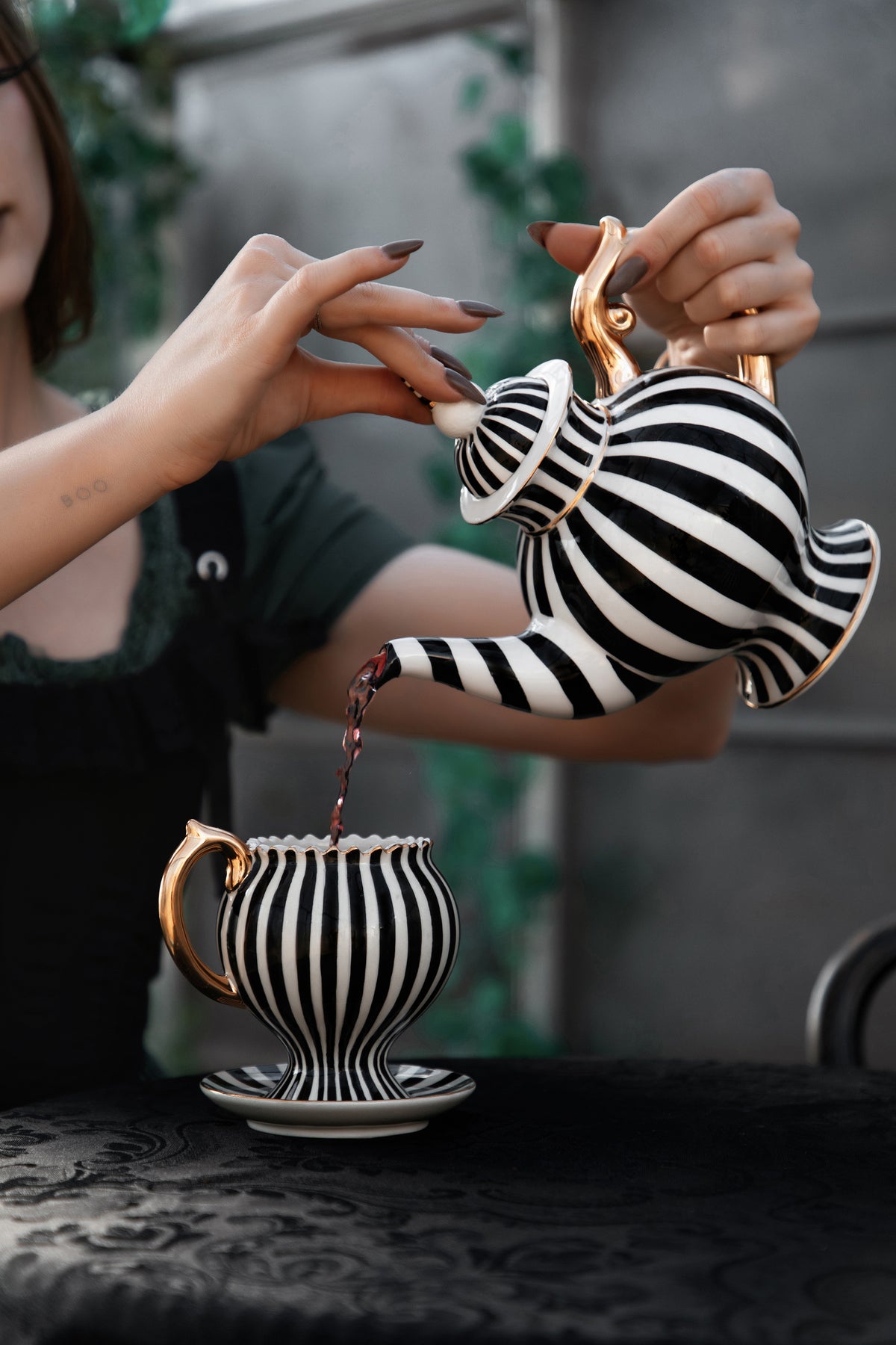 Teacup & Saucer | Grim & Ghostly Tea Set | Lively Ghosts