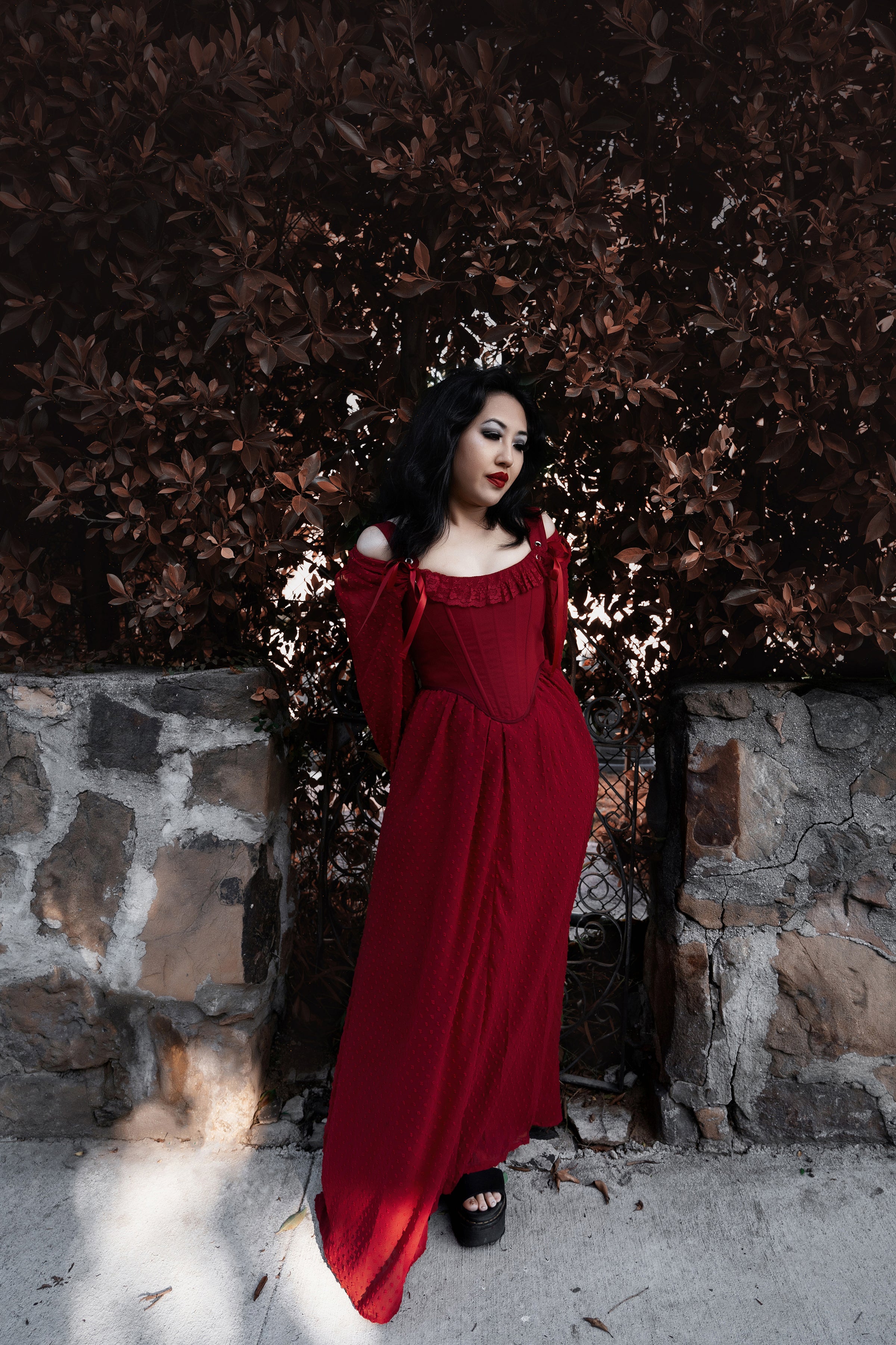 red ghost dress Ghost Sylvia Satin Cowl Bridesmaid Dress, Red