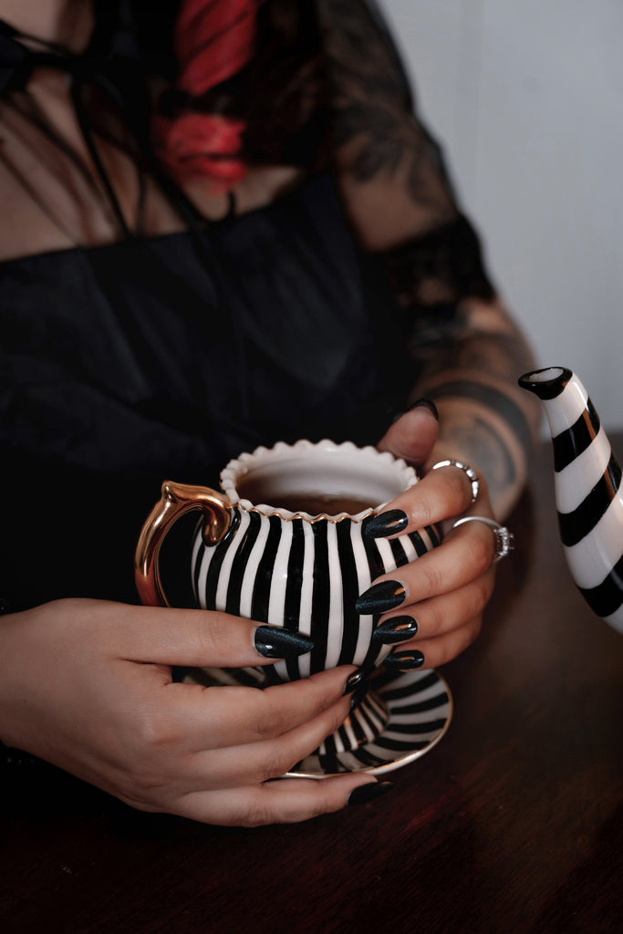 Teacup & Saucer | Grim & Ghostly Tea Set | Lively Ghosts