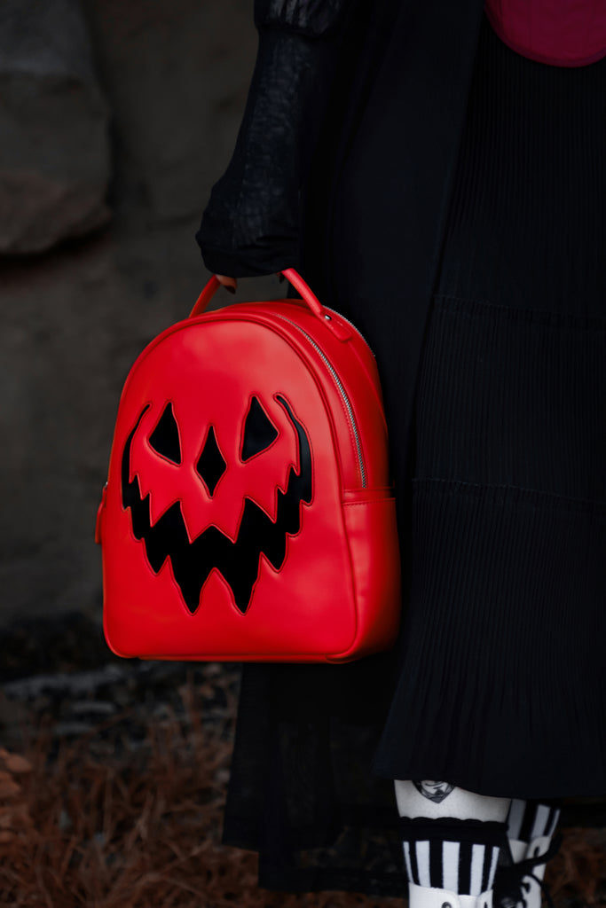 Red Haunted Hallows Backpack | Lively Ghosts