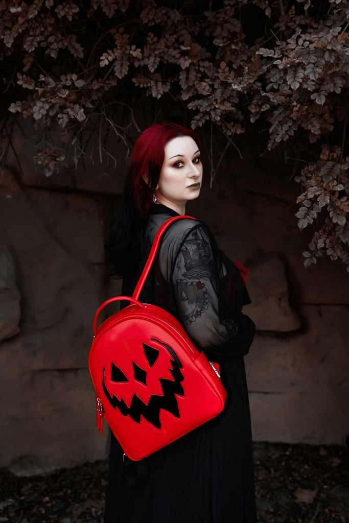 Red Haunted Hallows Backpack | Lively Ghosts