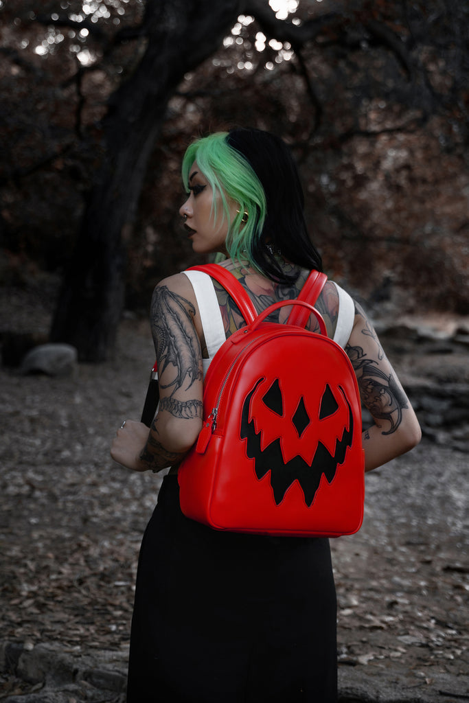 Red Haunted Hallows Backpack | Lively Ghosts