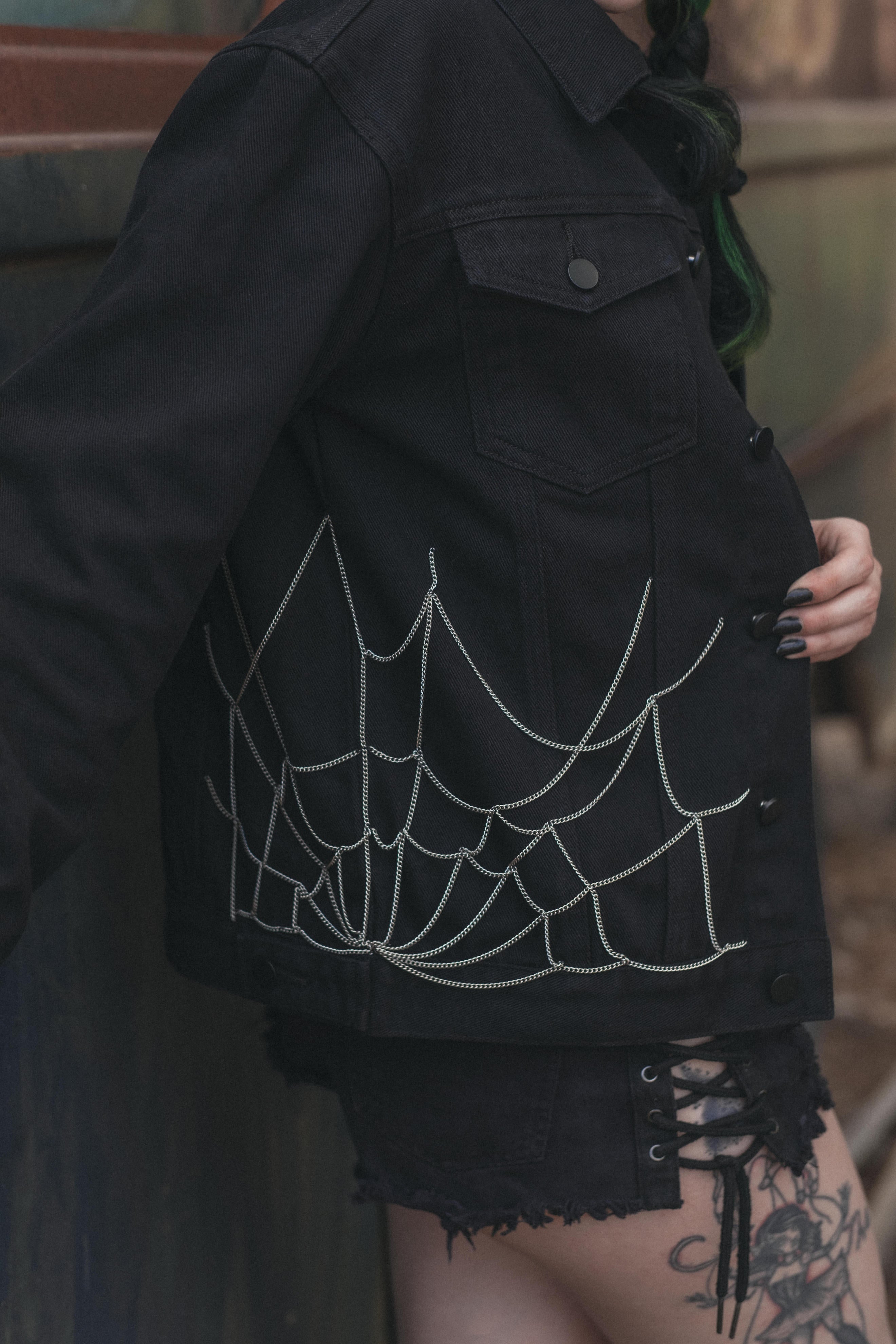 Ghost Town | Denim Unisex Jacket | Lively Ghosts