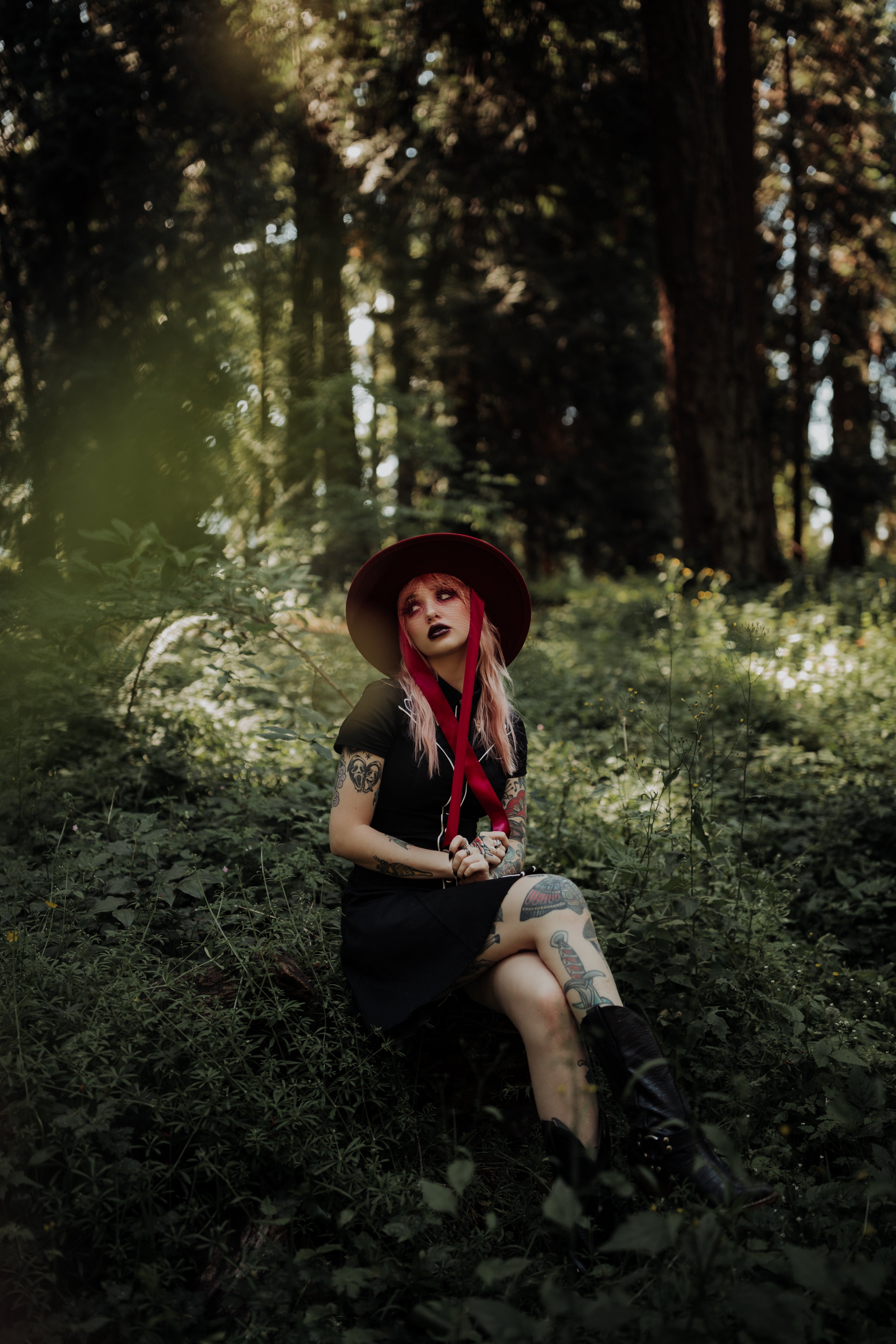 Burgundy | Lively Ghosts Veiled Hat | Lively Ghosts