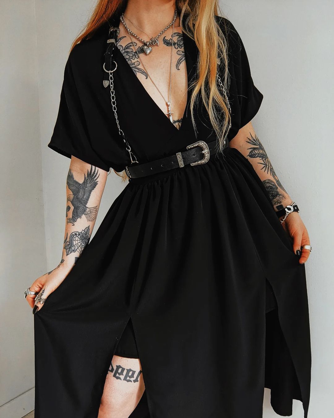 The 'Sharpshooter' Western Goth Chain Harness | Lively Ghosts
